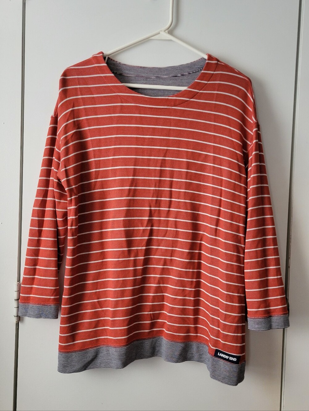 Lands End Striped Reversible Shirt